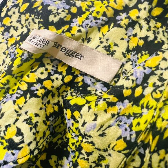 Brogger Nancy Silk Blend Floral Layered Long Sleeves Dress Size Large - Picture 5 of 10